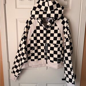 Rebel Bro Women's Black and White Checkered Jacket